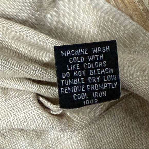 Rafaella Linen Blend Blazer Jacket Button Down Shirt Womens Size 8 Beige Coastal - Picture 9 of 10